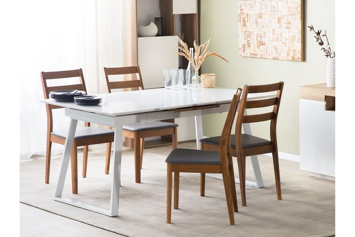 Ruokapöytä Bugres 160x90 cm - Valkoinen - Ruokapöydät & keittiön pöydät