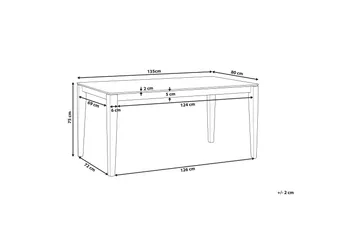 Ruokapöytä Cedar 135 cm - Musta - Huonekalut - Pöytä & ruokailuryhmä - Ruokapöydät & keittiön pöydät