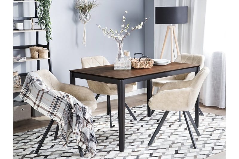 Ruokapöytä Cedar 135 cm - Musta - Huonekalut - Pöytä & ruokailuryhmä - Ruokapöydät & keittiön pöydät