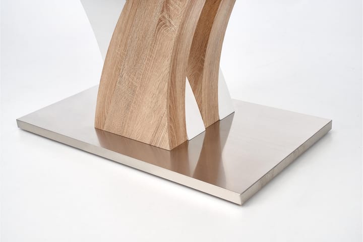 Ruokapöytä Charlsetta 160 cm - Valkoinen/Tammi - Ruokapöydät & keittiön pöydät