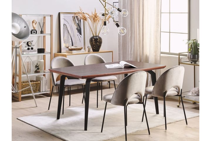 Ruokapöytä Charril 160 cm - Tummanruskea - Ruokapöydät & keittiön pöydät