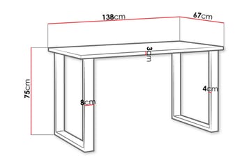 Ruokapöytä Ciapin 138 cm - Tammi - Huonekalut - Pöytä & ruokailuryhmä - Ruokapöydät & keittiön pöydät