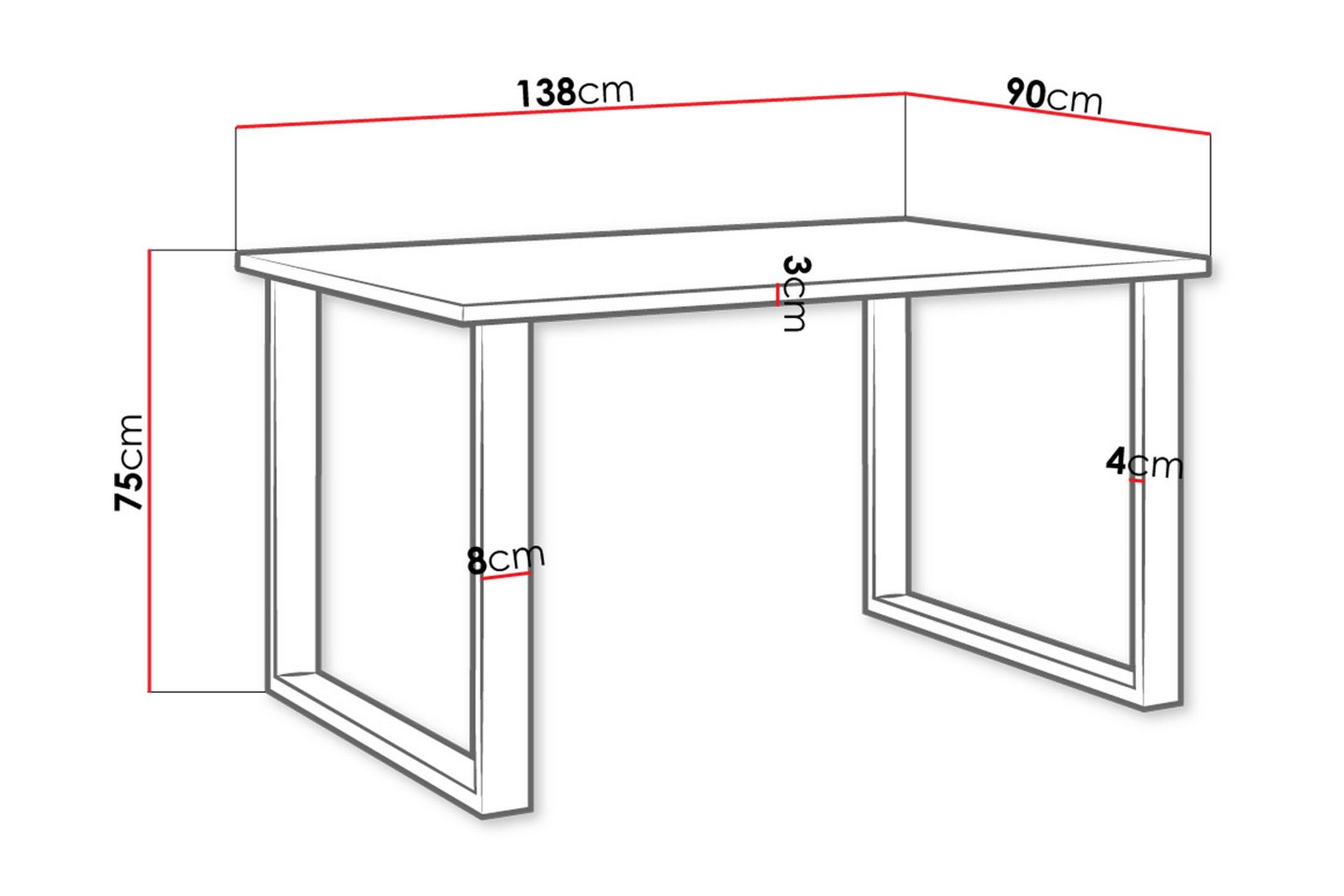 Ruokapöytä Ciapin 138 cm - Tummanruskea - Huonekalut - Pöytä & ruokailuryhmä - Ruokapöydät & keittiön pöydät