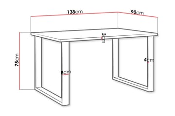 Ruokapöytä Ciapin 138 cm - Tummanruskea - Huonekalut - Pöytä & ruokailuryhmä - Ruokapöydät & keittiön pöydät