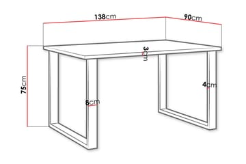 Ruokapöytä Ciapin 138 cm - Tummanruskea - Huonekalut - Pöytä & ruokailuryhmä - Ruokapöydät & keittiön pöydät