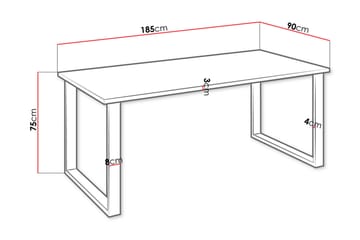 Ruokapöytä Ciapin 185 cm - Vaaleanruskea - Huonekalut - Pöytä & ruokailuryhmä - Ruokapöydät & keittiön pöydät