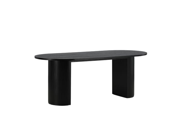 Ruokapöytä Cinaba 200 cm Soikea - Musta - Ruokapöydät & keittiön pöydät