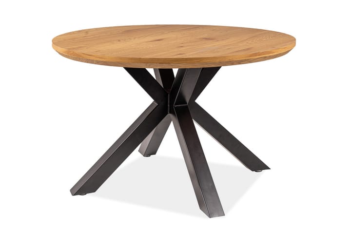 Ruokapöytä Cooyar 120 cm Pyöreä - Tammiviilu/Musta - Ruokapöydät & keittiön pöydät