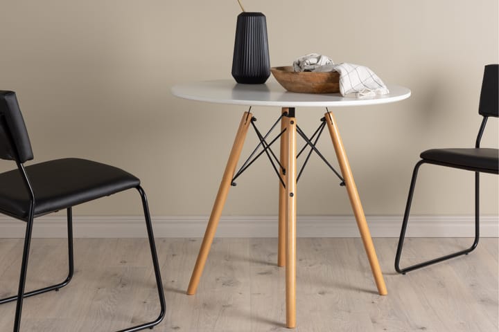 Ruokapöytä Danburi 60 cm Pyöreä Valkoinen - Venture Home - Ruokapöydät & keittiön pöydät