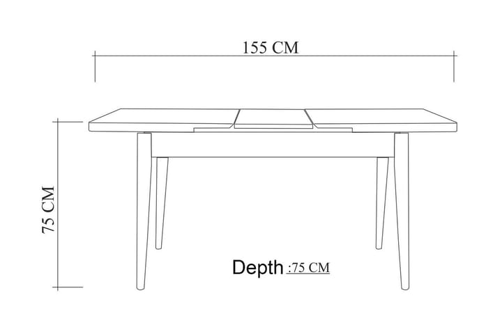 Ruokapöytä Duigen 120x75x120 cm - Vihreä - Ruokapöydät & keittiön pöydät