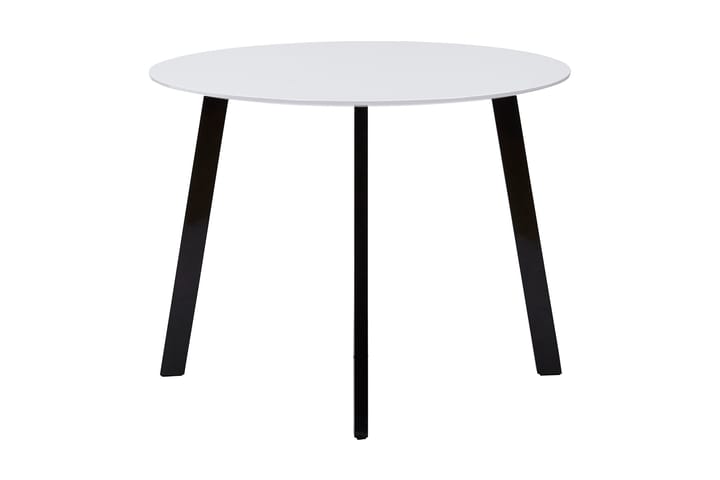 Ruokapöytä Eli 90 cm Pyöreä - Valkoinen/Musta - Ruokapöydät & keittiön pöydät
