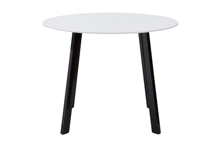 Ruokapöytä Eli 90 cm Pyöreä - Valkoinen/Musta - Ruokapöydät & keittiön pöydät