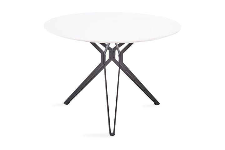 Ruokapöytä Elling 120 cm - Valkoinen/Musta - Marmoripöydät - Kokoontaitettavat pöydät - Jatkettava ruokapöytä - Ruokapöydät & keittiön pöydät