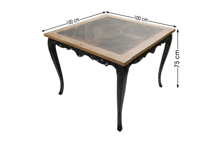 Ruokapöytä Erixa 100 cm - Luonnonväri/Ruskea/Musta - Ruokapöydät & keittiön pöydät