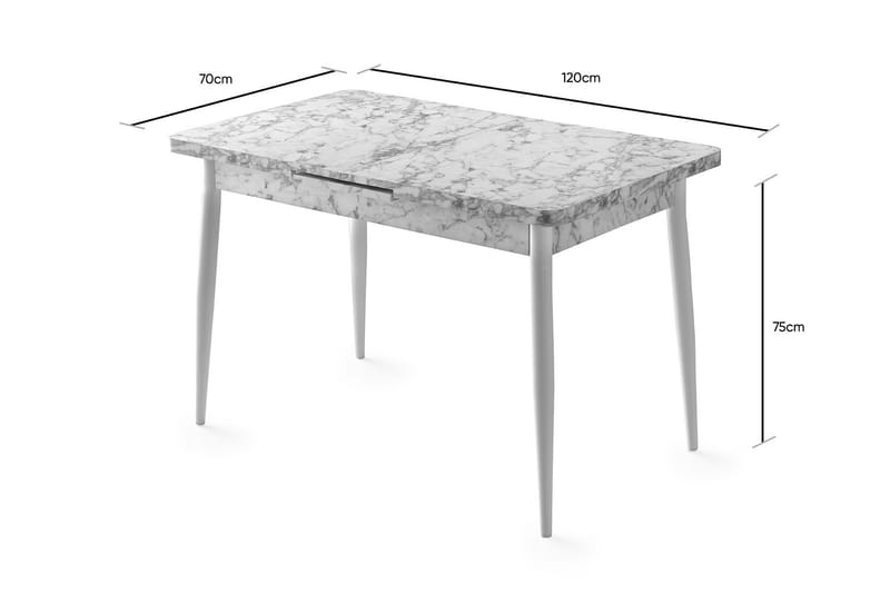 Ruokapöytä Erllone 120 cm - Monivärinen - Huonekalut - Pöytä & ruokailuryhmä - Ruokapöydät & keittiön pöydät