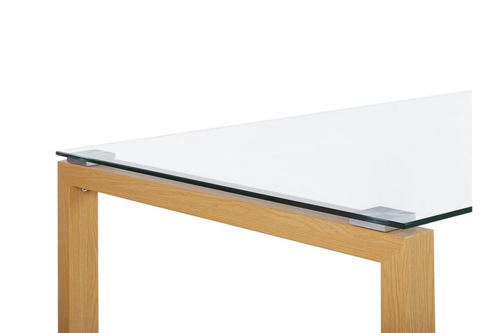 Ruokapöytä Estoi 130 cm - Lasi/Vaaleanruskea - Ruokapöydät & keittiön pöydät