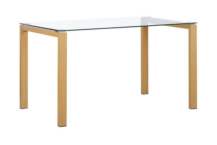 Ruokapöytä Estoi 130 cm - Lasi/Vaaleanruskea - Ruokapöydät & keittiön pöydät