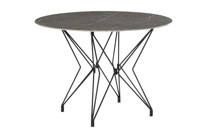 Ruokapöytä Flinthill 106 cm pyöreä - Harmaa / Musta - Ruokapöydät & keittiön pöydät