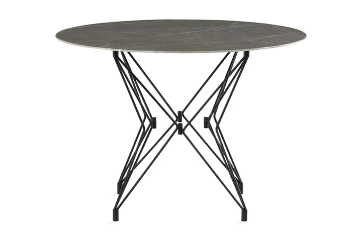 Ruokapöytä Flinthill 106 cm py�öreä - Harmaa / Musta - Ruokapöydät & keittiön pöydät