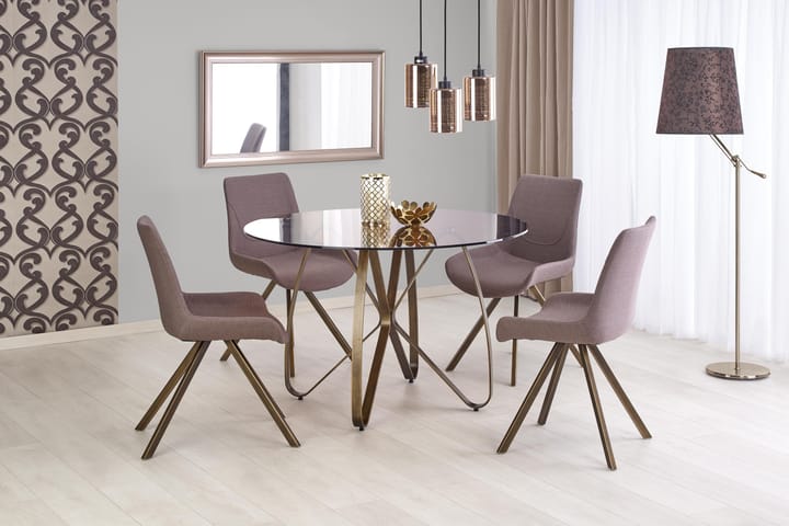 Ruokapöytä Gastia 120 cm - Ruskea/Kulta - Ruokapöydät & keittiön pöydät