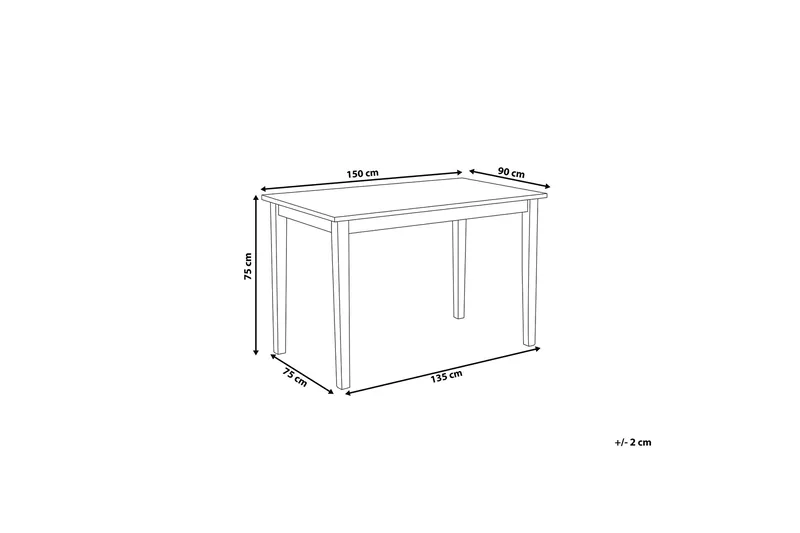 Ruokapöytä Georgia 150 cm - Huonekalut - Pöytä & ruokailuryhmä - Ruokapöydät & keittiön pöydät
