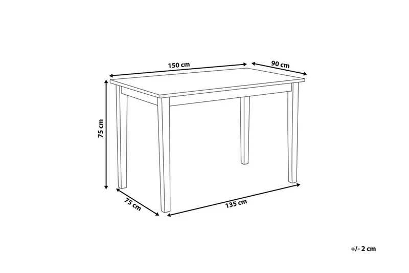 Ruokapöytä Georgia 150 cm - Huonekalut - Pöytä & ruokailuryhmä - Ruokapöydät & keittiön pöydät
