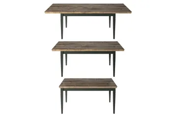 Ruokapöytä Getafez Jatkettava 160 cm - Khaki/Luonnonväri - Huonekalut - Pöytä & ruokailuryhmä - Ruokapöydät & keittiön pöydät