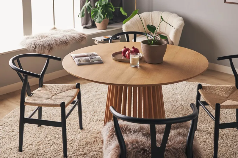 Ruokapöytä Gontas 120  cm Pyöreä - Luonnonväri - Huonekalut - Pöytä & ruokailuryhmä - Ruokapöydät & keittiön pöydät