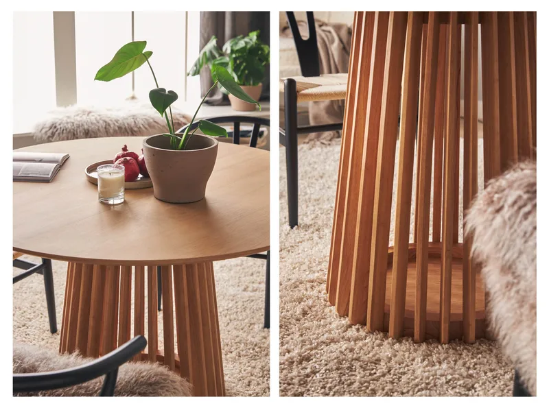 Ruokapöytä Gontas 120  cm Pyöreä - Luonnonväri - Huonekalut - Pöytä & ruokailuryhmä - Ruokapöydät & keittiön pöydät