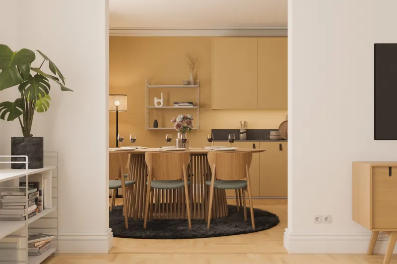 Ruokapöytä Gontas 200 cm Soikea - Luonnonväri - Huonekalut - Pöytä & ruokailuryhmä - Ruokapöydät & keittiön pöydät