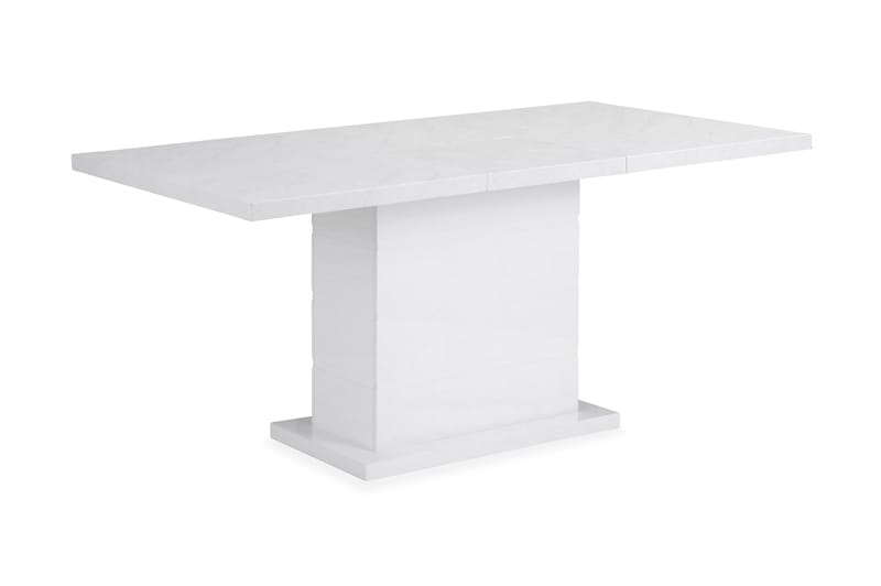 Ruokapöytä Griffith Jatkettava 120/160 cm - Marmori/Valkoinen - Huonekalut - Pöytä & ruokailuryhmä - Ruokapöydät & keittiön pöydät