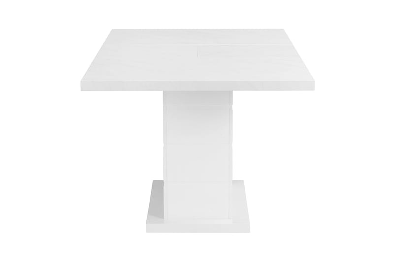 Ruokapöytä Griffith Jatkettava 120/160 cm - Marmori/Valkoinen - Huonekalut - Pöytä & ruokailuryhmä - Ruokapöydät & keittiön pöydät