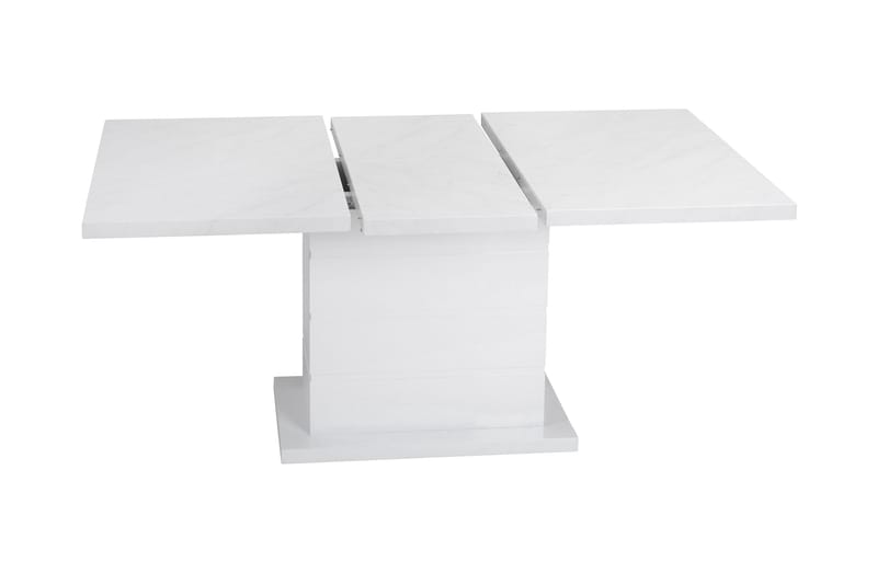 Ruokapöytä Griffith Jatkettava 120/160 cm - Marmori/Valkoinen - Huonekalut - Pöytä & ruokailuryhmä - Ruokapöydät & keittiön pöydät