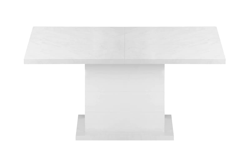 Ruokapöytä Griffith Jatkettava 120/160 cm - Marmori/Valkoinen - Huonekalut - Pöytä & ruokailuryhmä - Ruokapöydät & keittiön pöydät