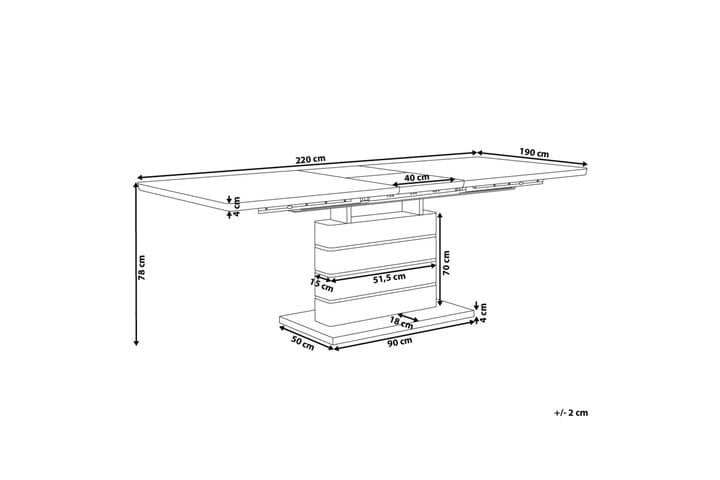 Ruokapöytä Hamler 90 cm - Valkoinen - Ruokapöydät & keittiön pöydät