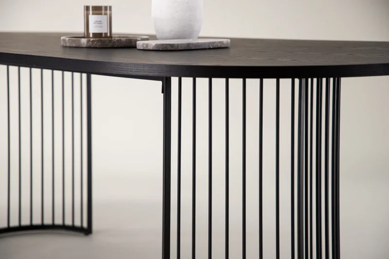 Ruokapöytä Hamneskär 220x110 cm - Musta - Huonekalut - Pöytä & ruokailuryhmä - Ruokapöydät & keittiön pöydät