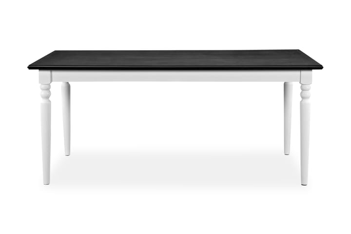 Ruokapöytä Hampton Valkoinen/Musta - 190 cm Mahonkiviilu - Ruokapöydät & keitti�ön pöydät
