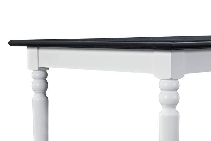 Ruokapöytä Hampton Valkoinen/Musta - 190 cm Mahonkiviilu - Ruokapöydät & keittiön pöydät
