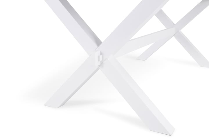 Ruokapöytä Hannah 180cm X-jalat/ Valkolakka - Ristijalka/valk - Ruokapöydät & keittiön pöydät