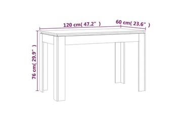 Ruokapöytä harmaa Sonoma 120x60x76 cm tekninen puu - Harmaa - Huonekalut - Pöytä & ruokailuryhmä - Ruokapöydät & keittiön pöydät