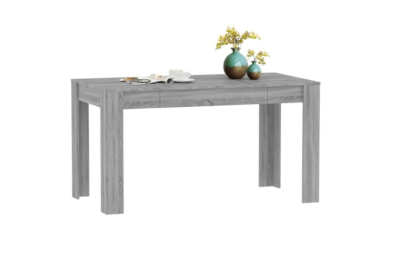 Ruokapöytä harmaa Sonoma 140x74,5x76 cm tekninen puu - Harmaa - Huonekalut - Pöytä & ruokailuryhmä - Ruokapöydät & keittiön pöydät