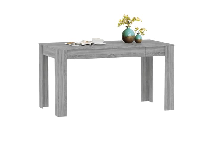 Ruokapöytä harmaa Sonoma 140x74,5x76 cm tekninen puu - Harmaa - Ruokapöydät & keittiön pöydät