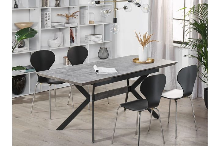 Ruokapöytä Harnett 180 cm Kokoontaitettava - Harmaa / Musta - Ruokapöydät & keittiön pöydät - Kokoontaitettavat pöydät