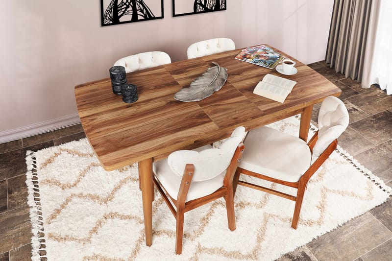 Ruokapöytä Hedeskoga 130x79x130 cm - Ruskea - Huonekalut - Pöytä & ruokailuryhmä - Ruokapöydät & keittiön pöydät