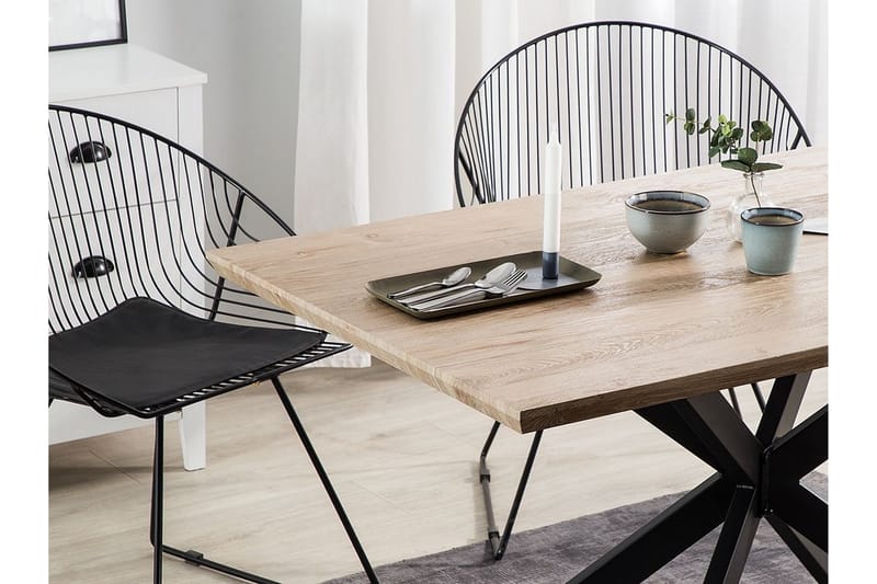 Ruokapöytä Hertiz 140x80 cm - Vaaleanruskea - Huonekalut - Pöytä & ruokailuryhmä - Ruokapöydät & keittiön pöydät