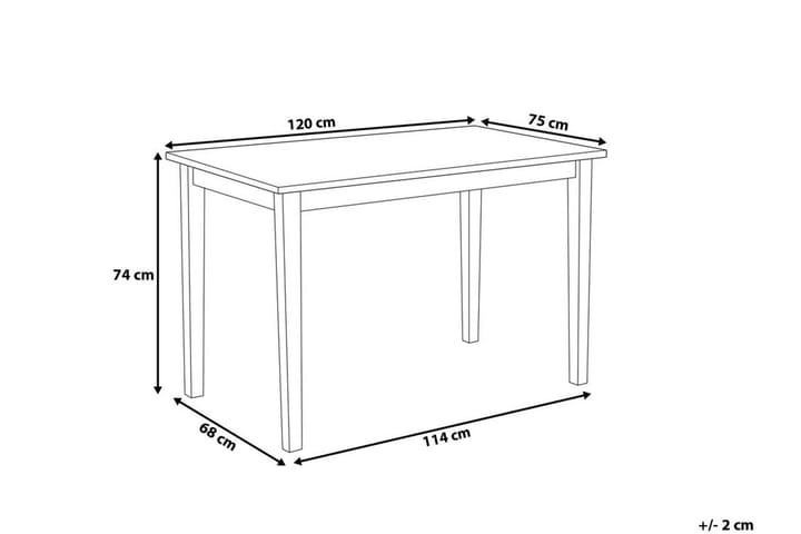 Ruokapöytä Houston 120 cm - Valkoinen - Ruokapöydät & keittiön pöydät
