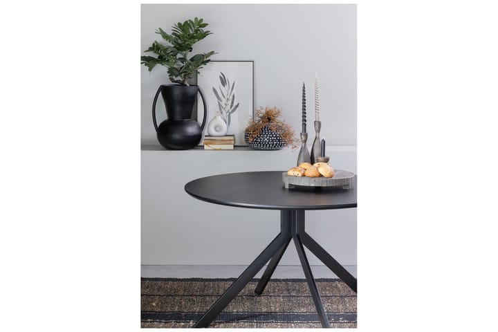 Ruokapöytä Iban 120 cm Pyöreä - Musta - Ruokapöydät & keittiön pöydät