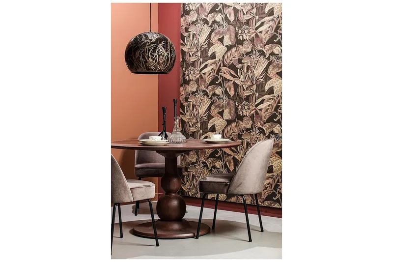 Ruokapöytä Icoro 120 cm Pyöreä - Mango/Vaaleanruskea - Huonekalut - Pöytä & ruokailuryhmä - Ruokapöydät & keittiön pöydät