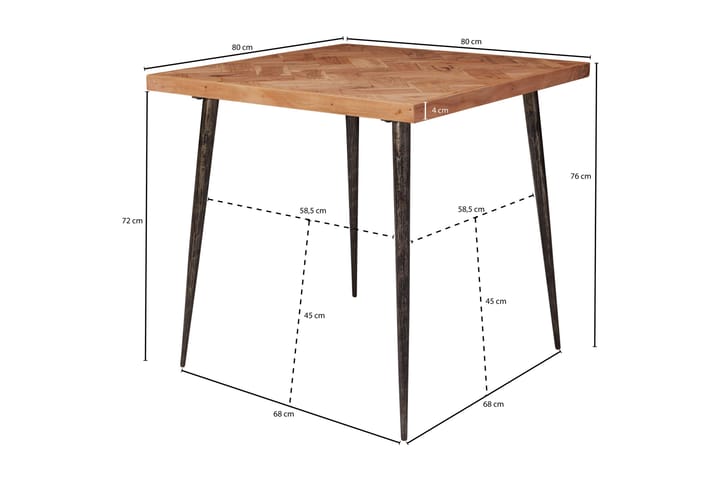 Ruokapöytä Jacklynne 80 cm - Puu/Luonnonväri - Ruokapöydät & keittiön pöydät