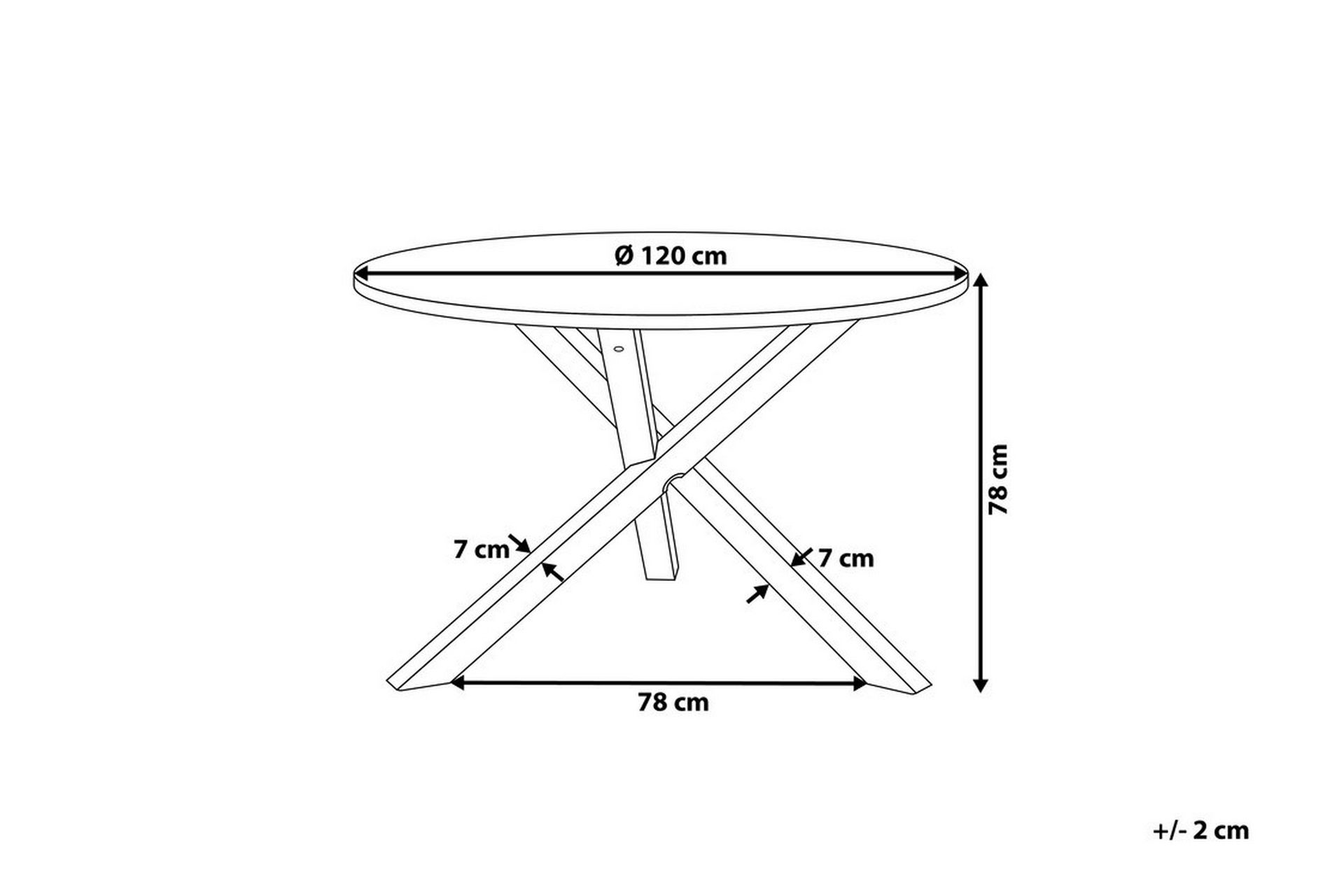 Ruokapöytä Jacksonville 120 cm - Huonekalut - Pöytä & ruokailuryhmä - Ruokapöydät & keittiön pöydät